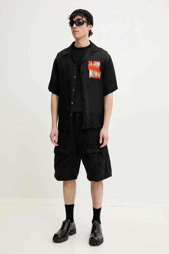 Košile Diesel S-KAROL-A SHIRT A16460.0KNAK černá SS25