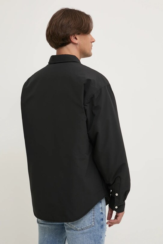 Odzież PURPLE BRAND kurtka SNAP FRONT SHIRT JACKET M3078.CNBB125 czarny