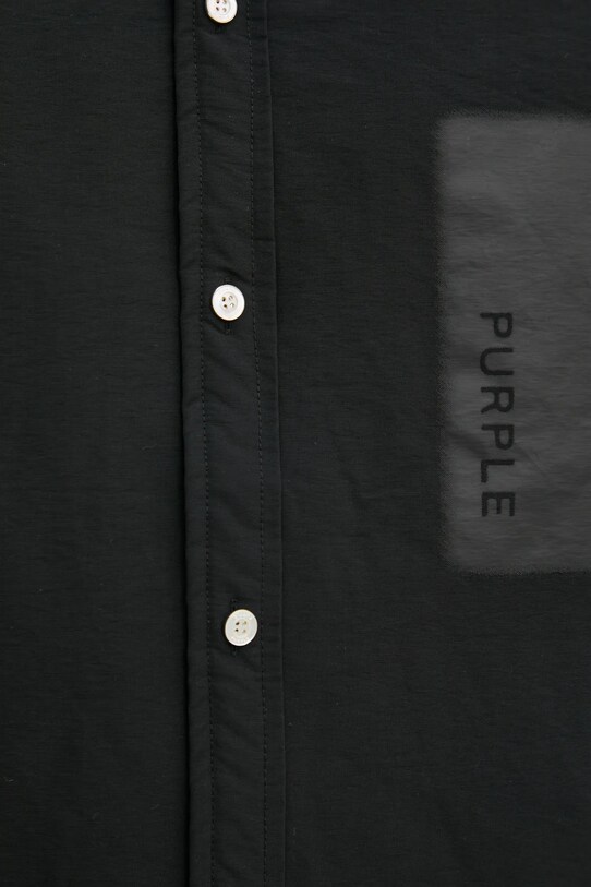 PURPLE BRAND kurtka SNAP FRONT SHIRT JACKET M3078.CNBB125 czarny