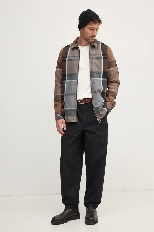 Oblečení Bavlněná košile Barbour MOS0343TN65 hnědá