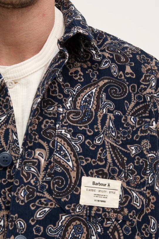 Вельветовая рубашка Barbour MOS0410NY91 тёмно-синий SS25
