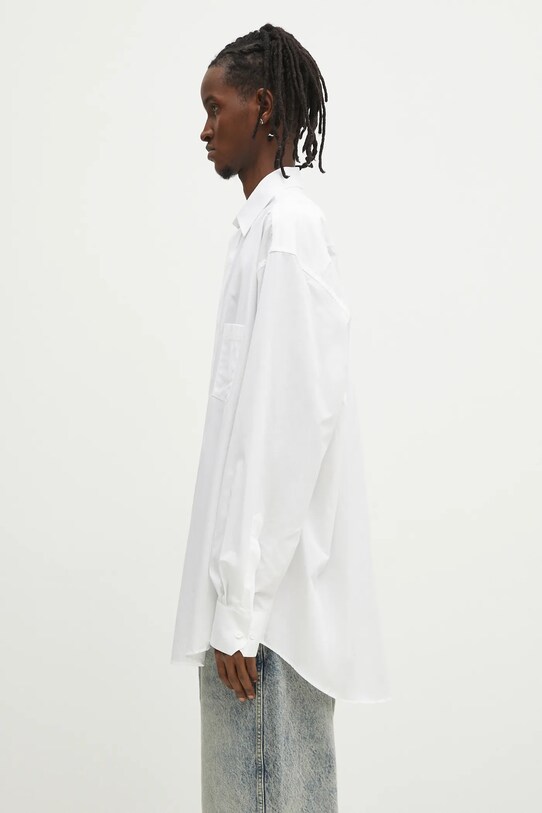 VETEMENTS koszula bawełniana Monogram Classic UA66SH400W biały SS25