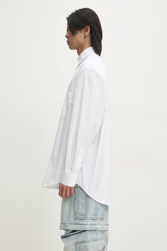 Бавовняна сорочка VETEMENTS No Posts Classic UA66SH440W білий SS25