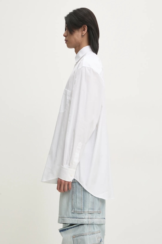 Pamučna košulja VETEMENTS No Posts Classic UA66SH440W bijela SS25