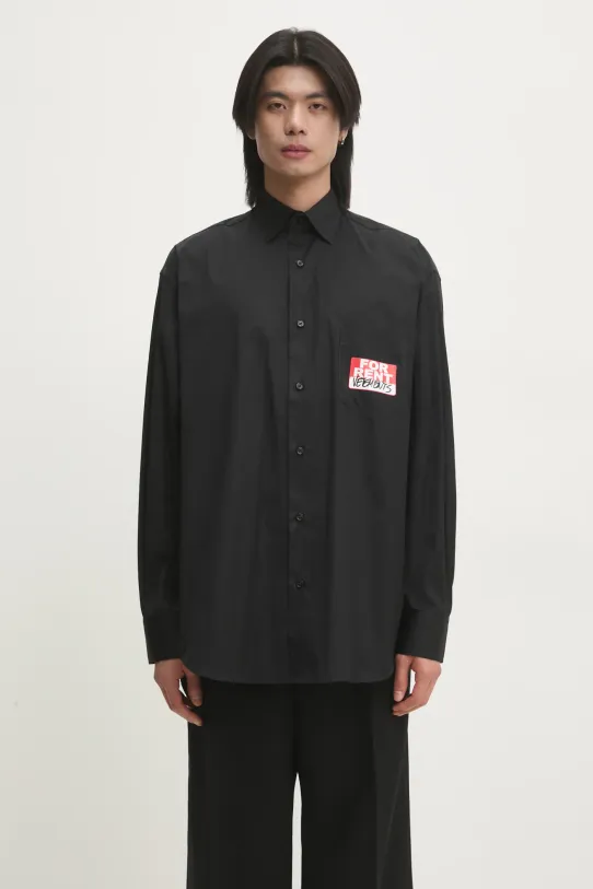 VETEMENTS cotton shirt For Rent Classic classic black UA66SH450B
