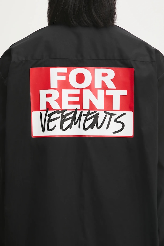 VETEMENTS cotton shirt For Rent Classic black UA66SH450B