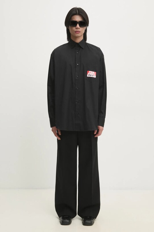 VETEMENTS koszula bawełniana For Rent Classic UA66SH450B czarny