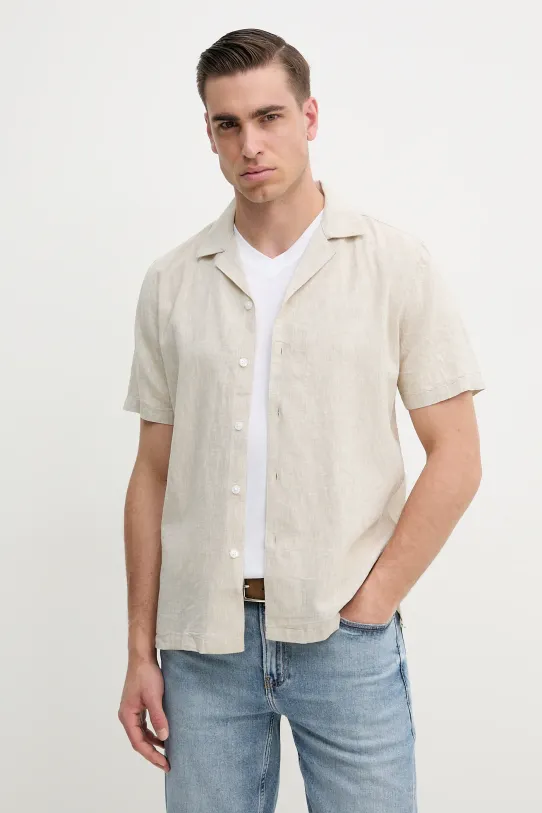 Lindbergh koszula regular beżowy 30.203319.LT.STONE