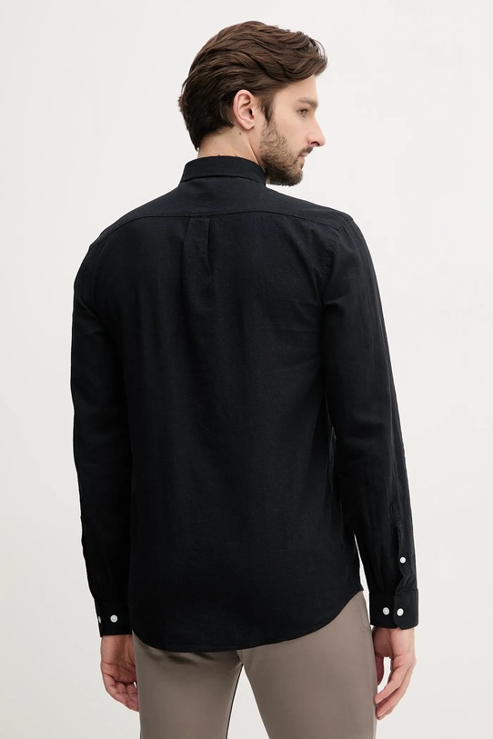 Abbigliamento Lindbergh camicia di lino 30.203344B.BLACK nero