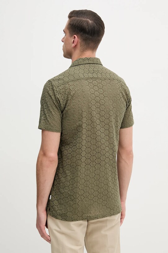 Odzież Lindbergh koszula bawełniana 30.203569.ARMY zielony