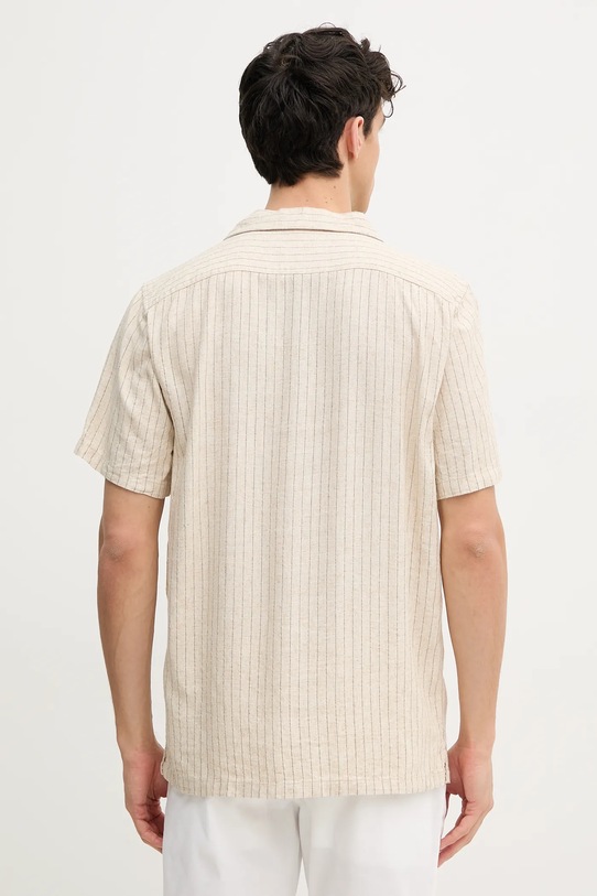 Oblečení Košile s příměsí lnu Lindbergh 30.203595A.LT.STONE béžová