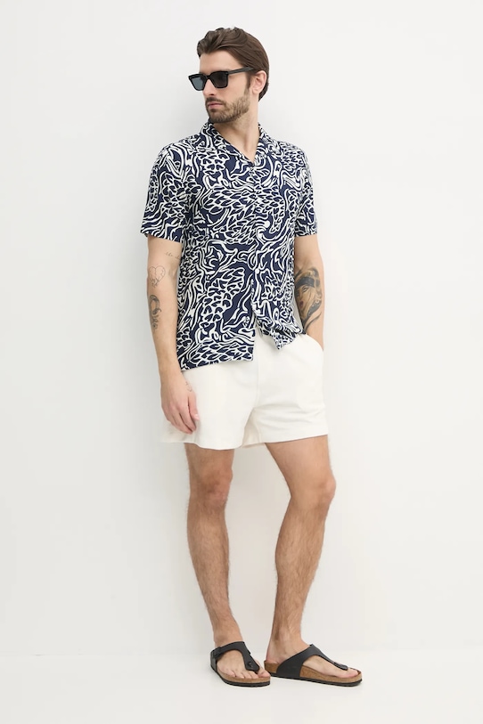Lindbergh cămașă 30.203717.DK.BLUE bleumarin SS25
