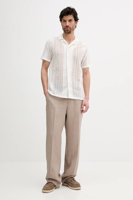 Lindbergh cămașă 30.203727.PEARL.WHIT alb SS25