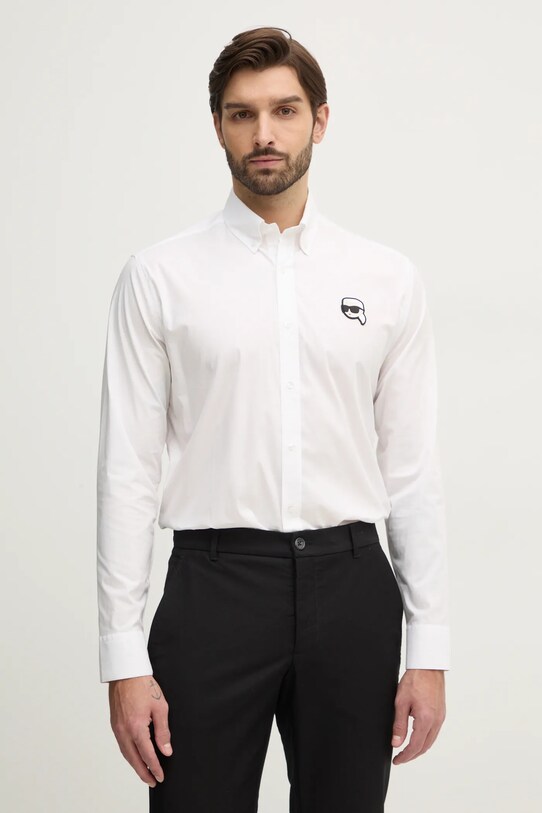 Karl Lagerfeld camasa lung alb 551671.605911