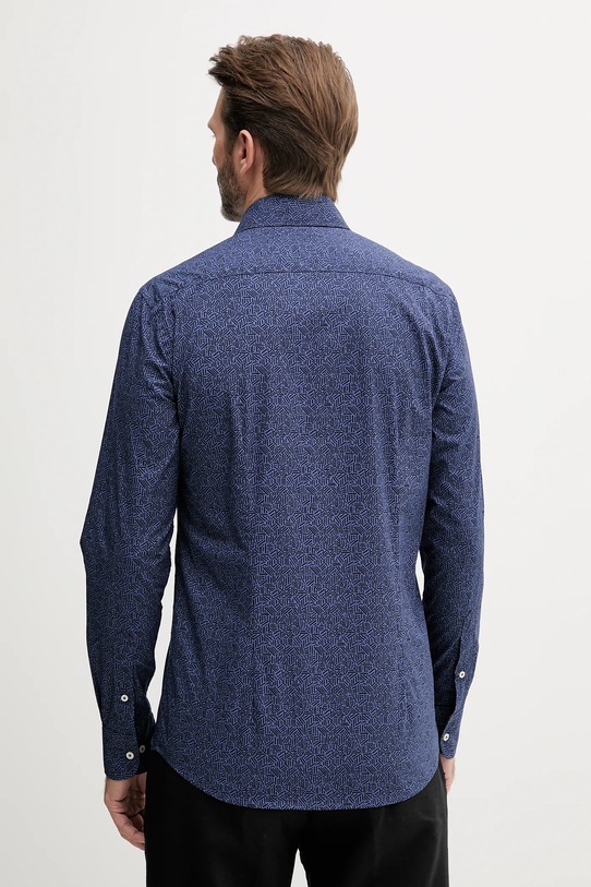 Oblačila Bombažna srajca United Colors of Benetton 56UAUQ05W mornarsko modra