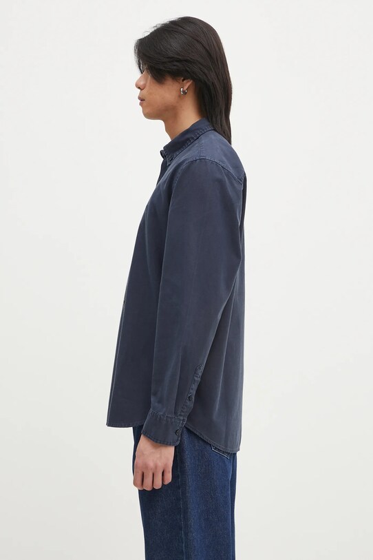 Carhartt WIP cotton shirt Longsleeve Bolton Shirt I030238.0NYGD navy SS25
