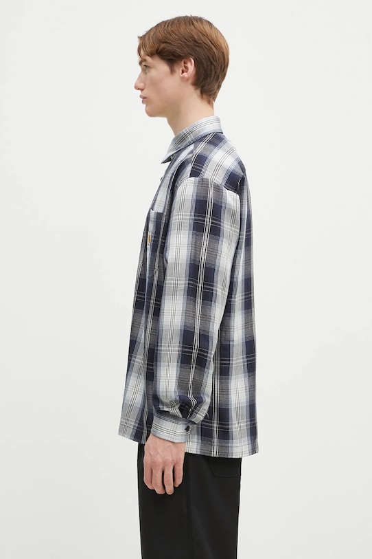 Πουκάμισο Carhartt WIP Longsleeve Blanton Shirt I034379.2MCXX σκούρο μπλε SS25
