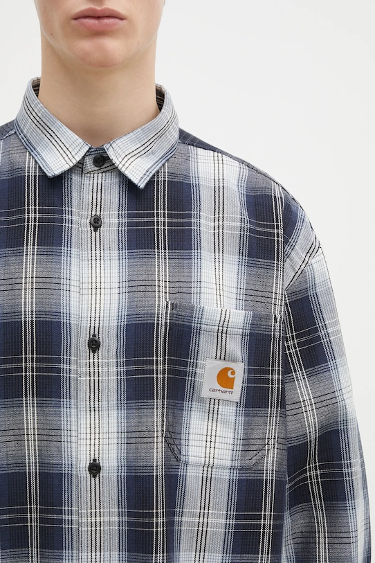 Πουκάμισο Carhartt WIP Longsleeve Blanton Shirt σκούρο μπλε I034379.2MCXX