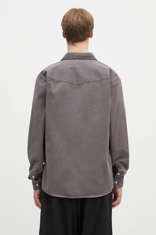 Odjeća Pamučna košulja Carhartt WIP Longsleeve Santa Fe Shirt I034384.2LQGD siva