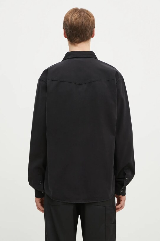 Одяг Бавовняна сорочка Carhartt WIP Longsleeve Santa Fe Shirt I034384.89GD чорний