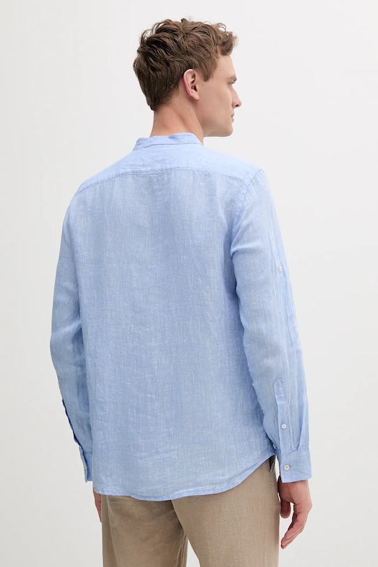 Одяг Сорочка з льону United Colors of Benetton 5BKU5QL08 блакитний