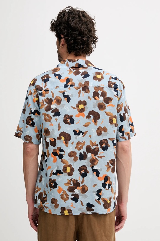 Ρούχα Πουκάμισο από λινό United Colors of Benetton 5HPWUQ05B μπλε