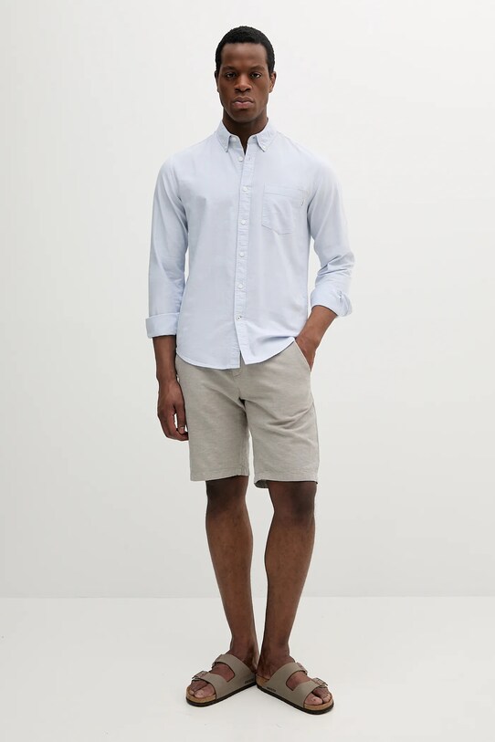 Pepe Jeans koszula bawełniana ANDREW PM308843 niebieski SS25