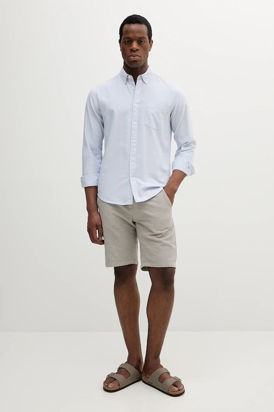 Бавовняна сорочка Pepe Jeans ANDREW PM308843 блакитний SS25