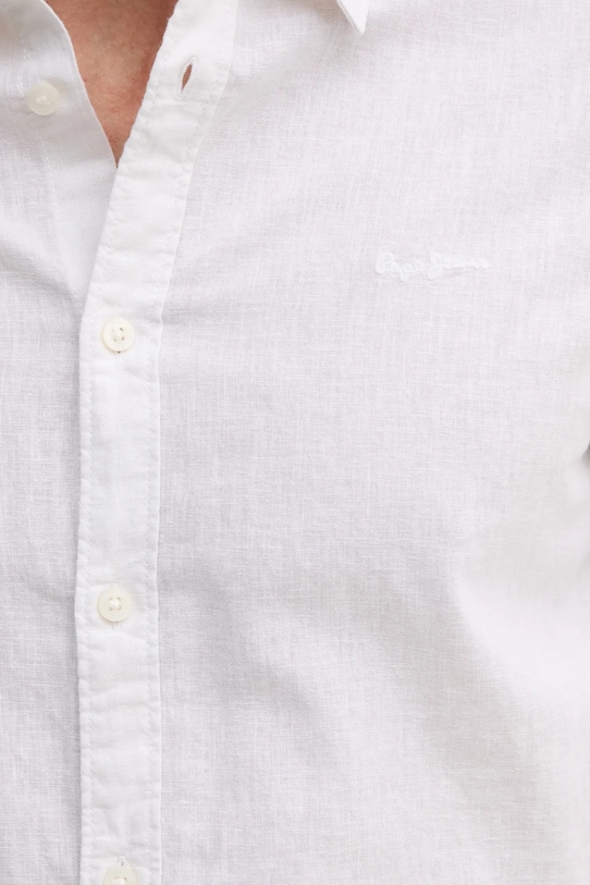 Pepe Jeans koszula lniana ARNAU beżowy PM308844