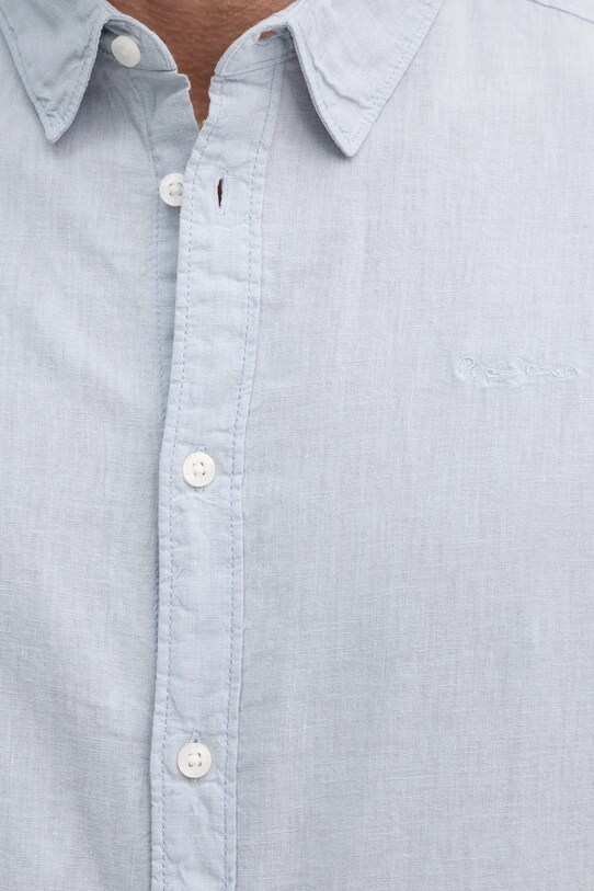 Lněná košile Pepe Jeans ARNAU PM308844 modrá