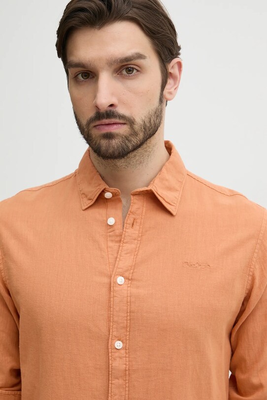Pepe Jeans camasa de in ARNAU portocaliu PM308844