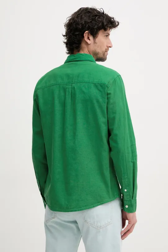 Îmbrăcăminte Pepe Jeans camasa de in ARNAU PM308844 verde