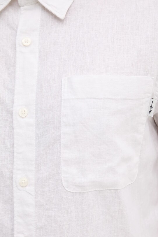 Lněná košile Pepe Jeans AMARO PM308847 béžová