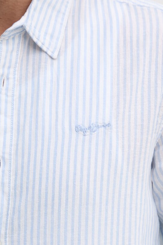 Сорочка з льону Pepe Jeans ARMANDO блакитний PM309028