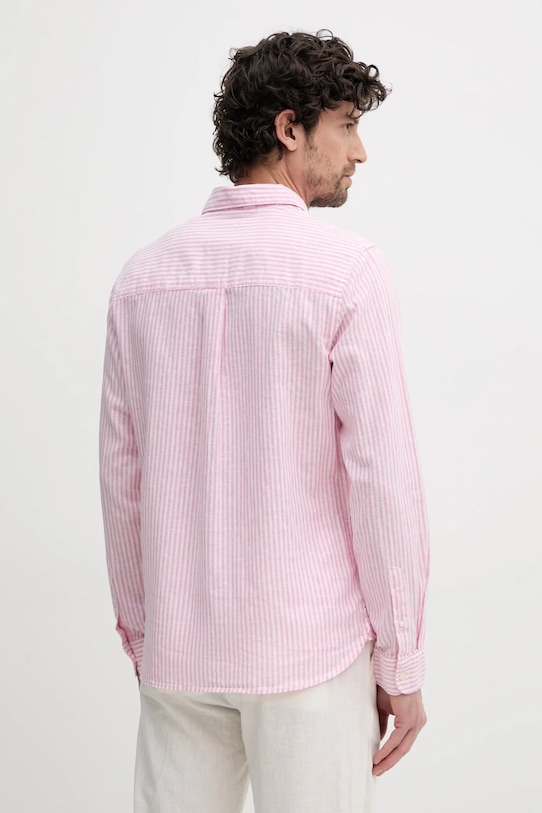 Odzież Pepe Jeans koszula lniana ARMANDO PM309028 różowy