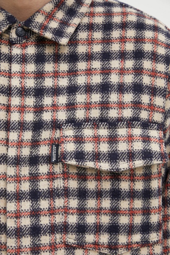 Риза с вълна Billionaire Boys Club Check Shirt бежов B24429