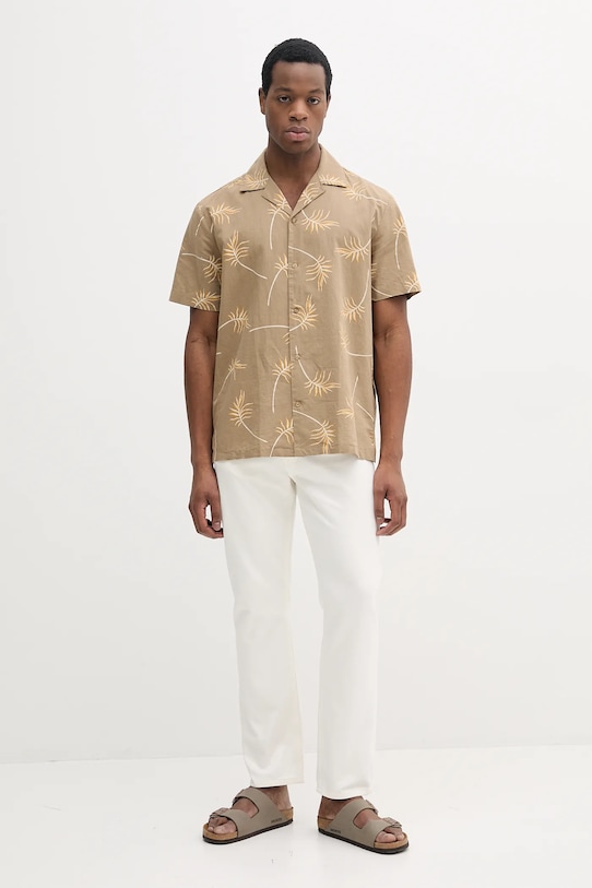 Рубашка с примесью льна Liu Jo QA5103.T1999 зелёный SS25