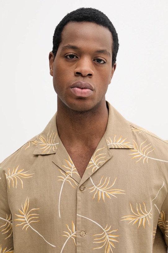 Рубашка с примесью льна Liu Jo зелёный QA5103.T1999