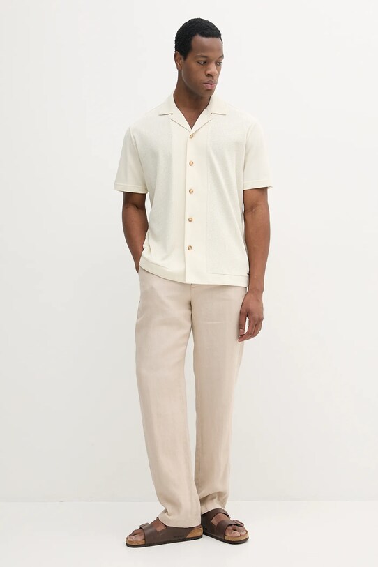 Bavlněná košile Liu Jo QA5153.J4929 béžová SS25