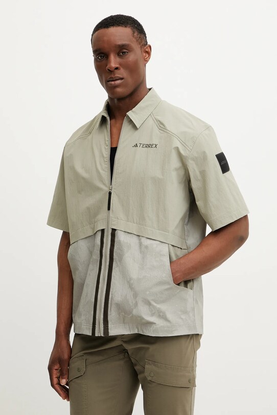 Πουκάμισο adidas TERREX x National Geographic casual πράσινο JD5946