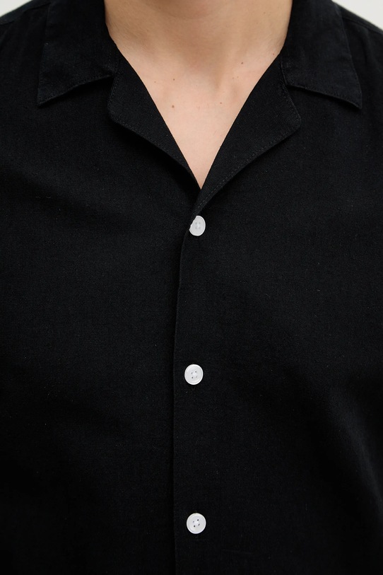 Lindbergh koszula lniana 30.203319.BLACK czarny