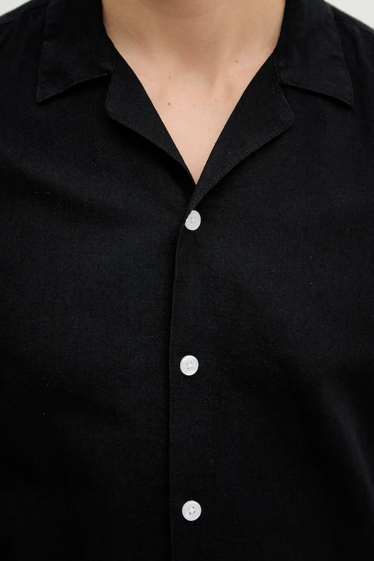 Lindbergh koszula lniana 30.203319.BLACK czarny