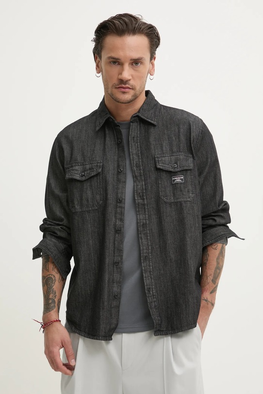 Traper košulja Guess Jeans Planet friendly crna M5RH56.D5M91