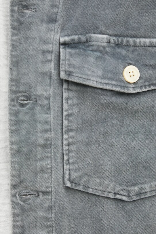 Рубашка из велюра AllSaints HARRIER M171SB серый