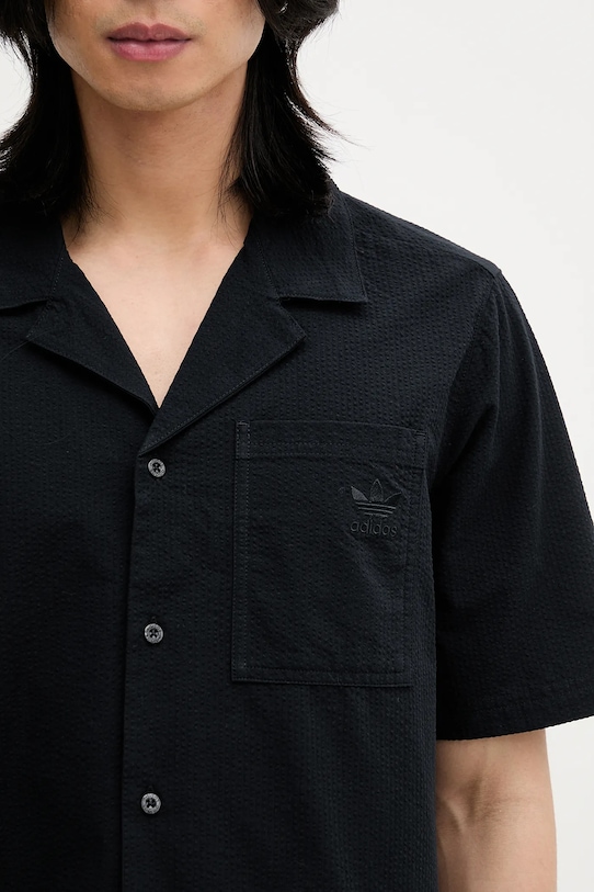 Pamučna košulja adidas Originals Essential crna JD2455