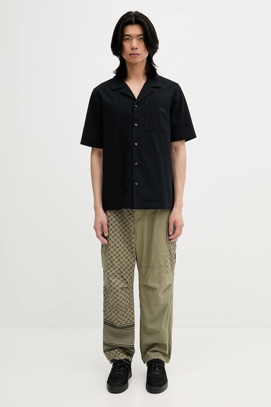 Pamučna košulja adidas Originals Essential JD2455 crna