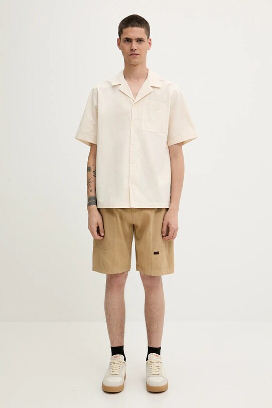 Bavlněná košile adidas Originals Essential JD2456 béžová