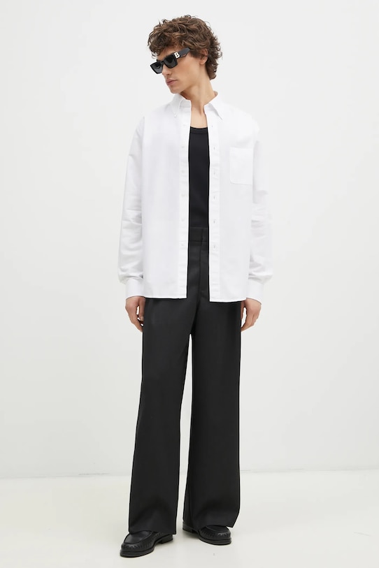 Хлопковая рубашка Filippa K 31255.FK белый SS25