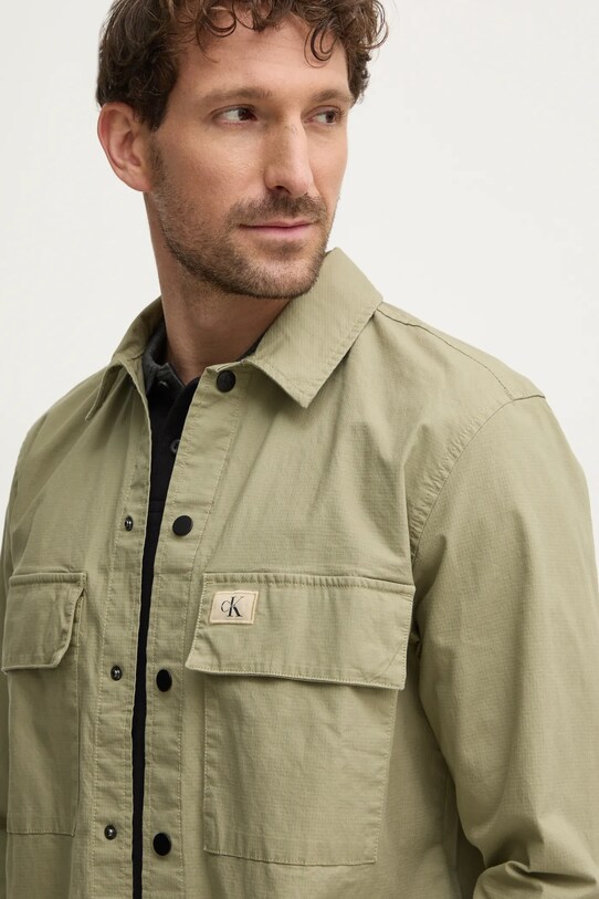 Košile Calvin Klein Jeans zelená J30J327584