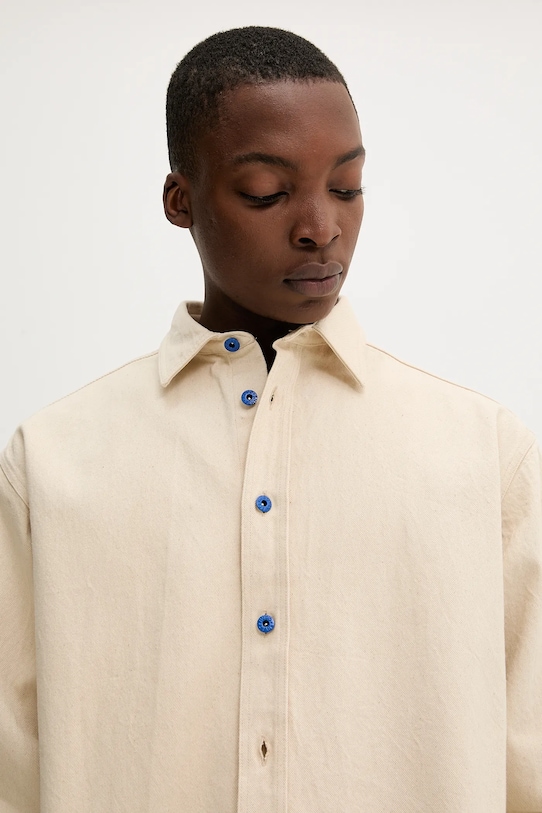 Hugo Blue camicia in cotone beige 50539120